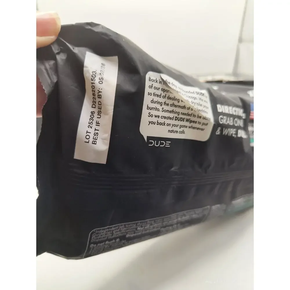 DUDE Wipes Mint Chill Flushable Wipes 2 Boxes Of 30 + 48 CT XL Wipes